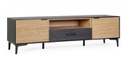 Mobile porta TV 154x40x44 in legno nero-nat