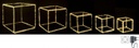 Cubo microled 55x55x55h, 45x45x45h, 35x35x35h, 30x30x30h, 25x25x25h in plastica
