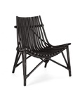 2x Sedia lounge nera 77x80x84h 37.5h1