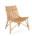 2x Sedia lounge naturale 77x80x84h