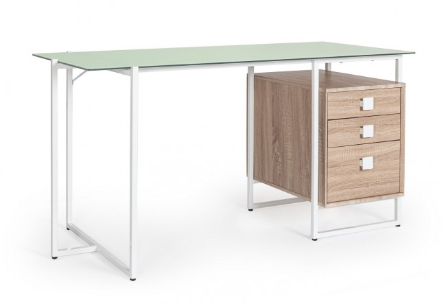 Scrivania bianca 142x69x76 cm