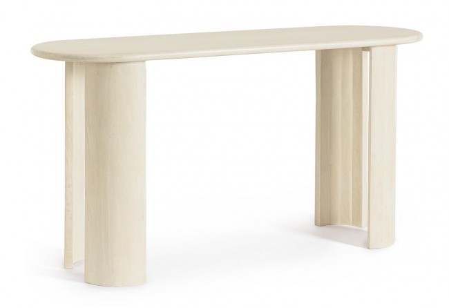 Consolle in legno naturale 147x45x76