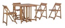 Set tavolo e 4 sedie 44x46x77 in legno