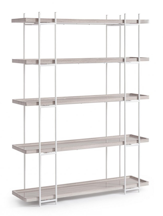 Libreria in acciaio 120x32x164 cm