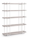Libreria in acciaio 120x32x164 cm
