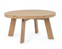 Tavolino rotondo in legno di teak D.80x40h
