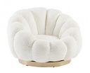 Poltrona girevole florel bianco 86x62x72