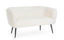 Divano 2 posti bianco boucle 126x70x68