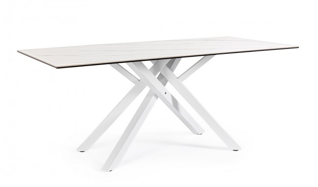 Tavolo bianco 180x90 cm in ceramica