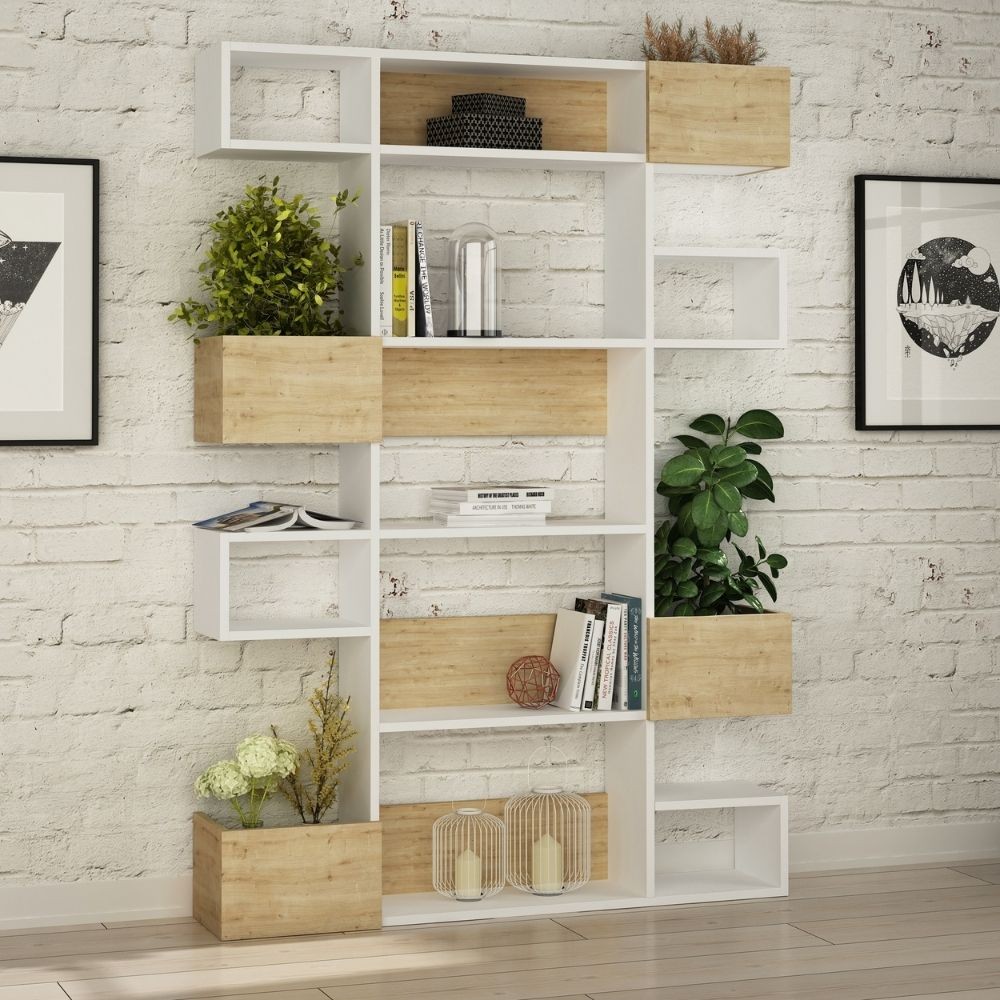 Libreria bianco rovere 120x171 cm
