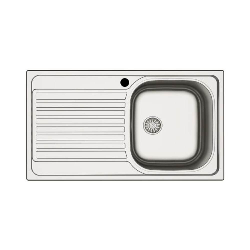 Lavello acciaio 86x50 cm con gocciolatoio