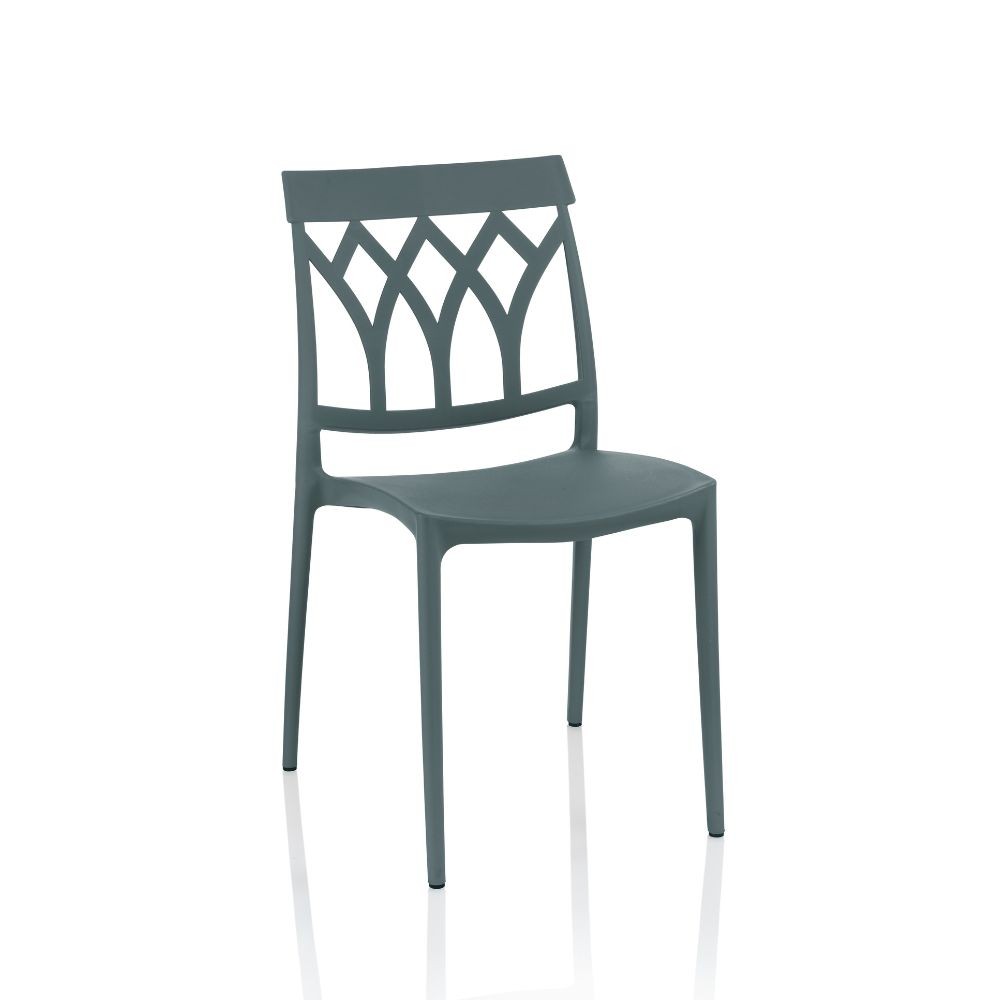 Sedia polipropilene grigio 46,4x53,9x84,5