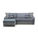 Divano grigio 246x138x92 cm