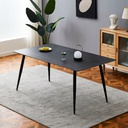 Tavolo 140x80 ceramica effetto marmo nero