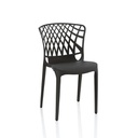 Sedia nera avvolgente 48,5x46,6x82,2 cm