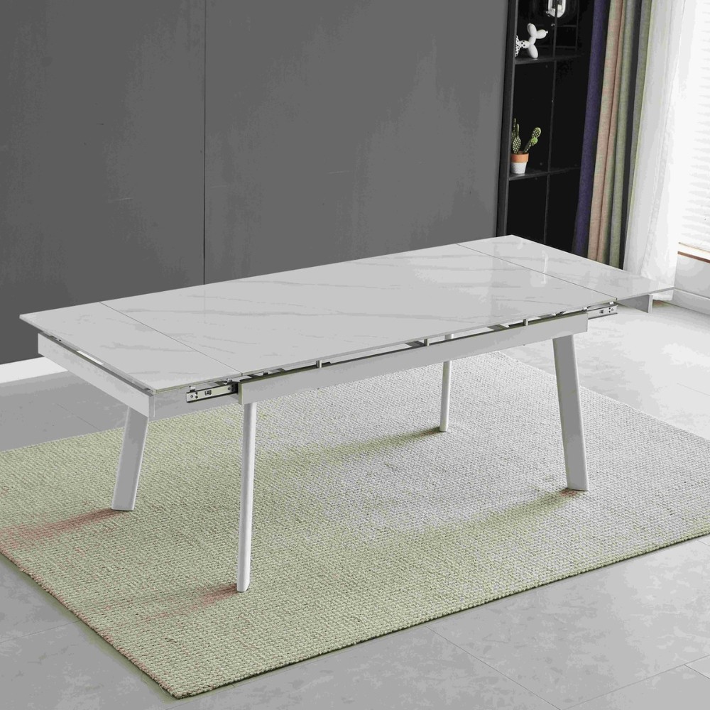 Tavolo allungabile bianco 160x90x76 cm