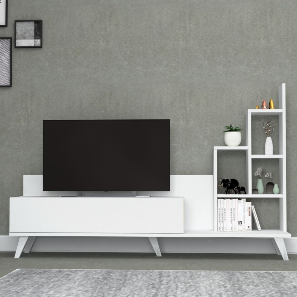 Mobile porta tv bianco 160x35x105 cm