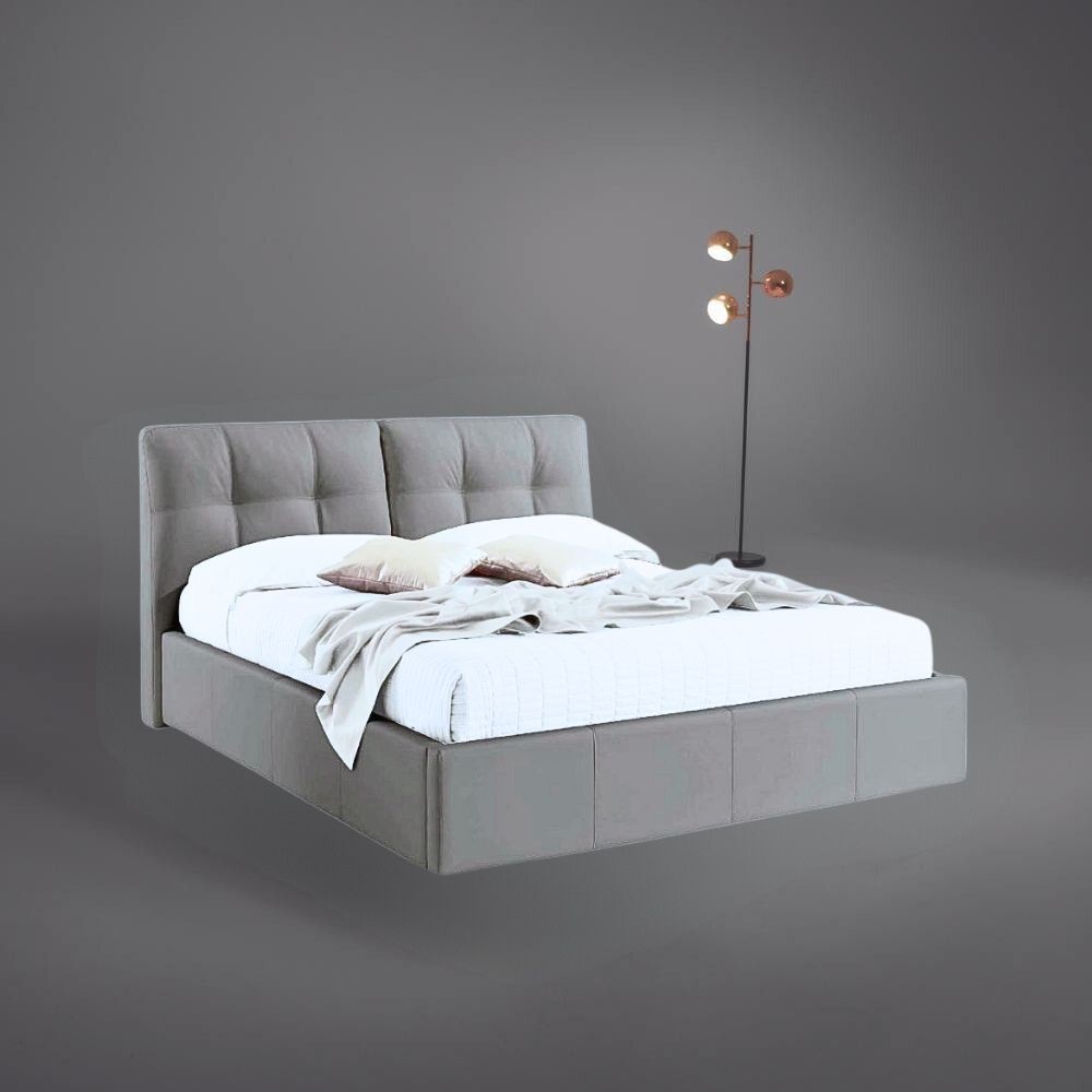 Letto matrimoniale grigio 160x190 cm