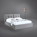 Letto matrimoniale grigio 160x190 cm