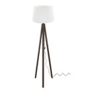 Lampada da terra 134,5x45 cm con paralume bianco