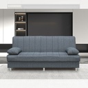 Divano letto contenitore 190x88x82 cm grigio