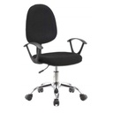 Poltrona ufficio nera 62x44x94 cm
