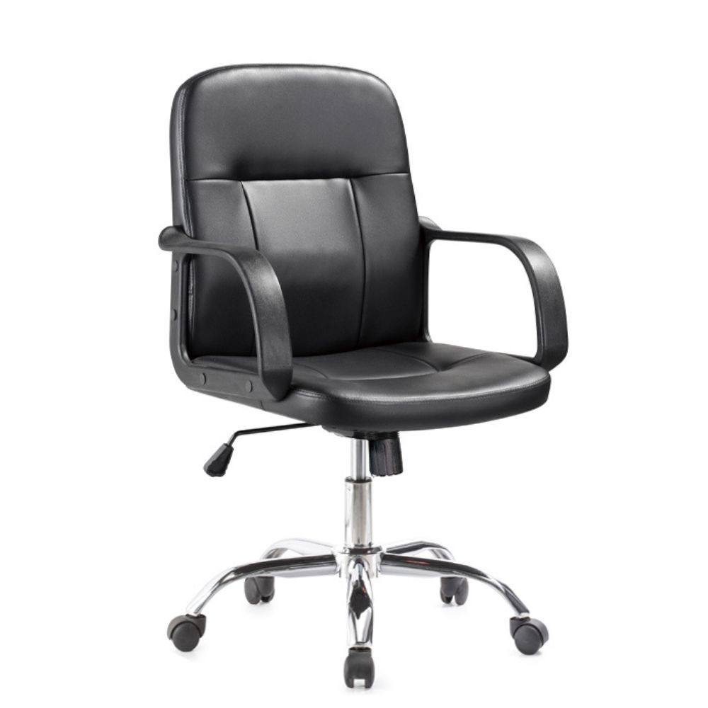 Poltrona ecopelle nera 90x57x44 cm