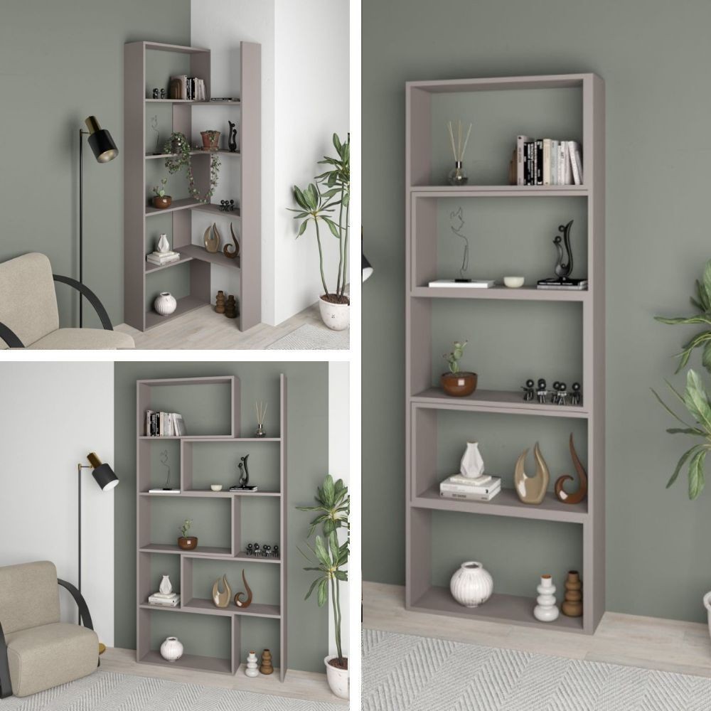Libreria angolare estensibile 72x22x200 cm