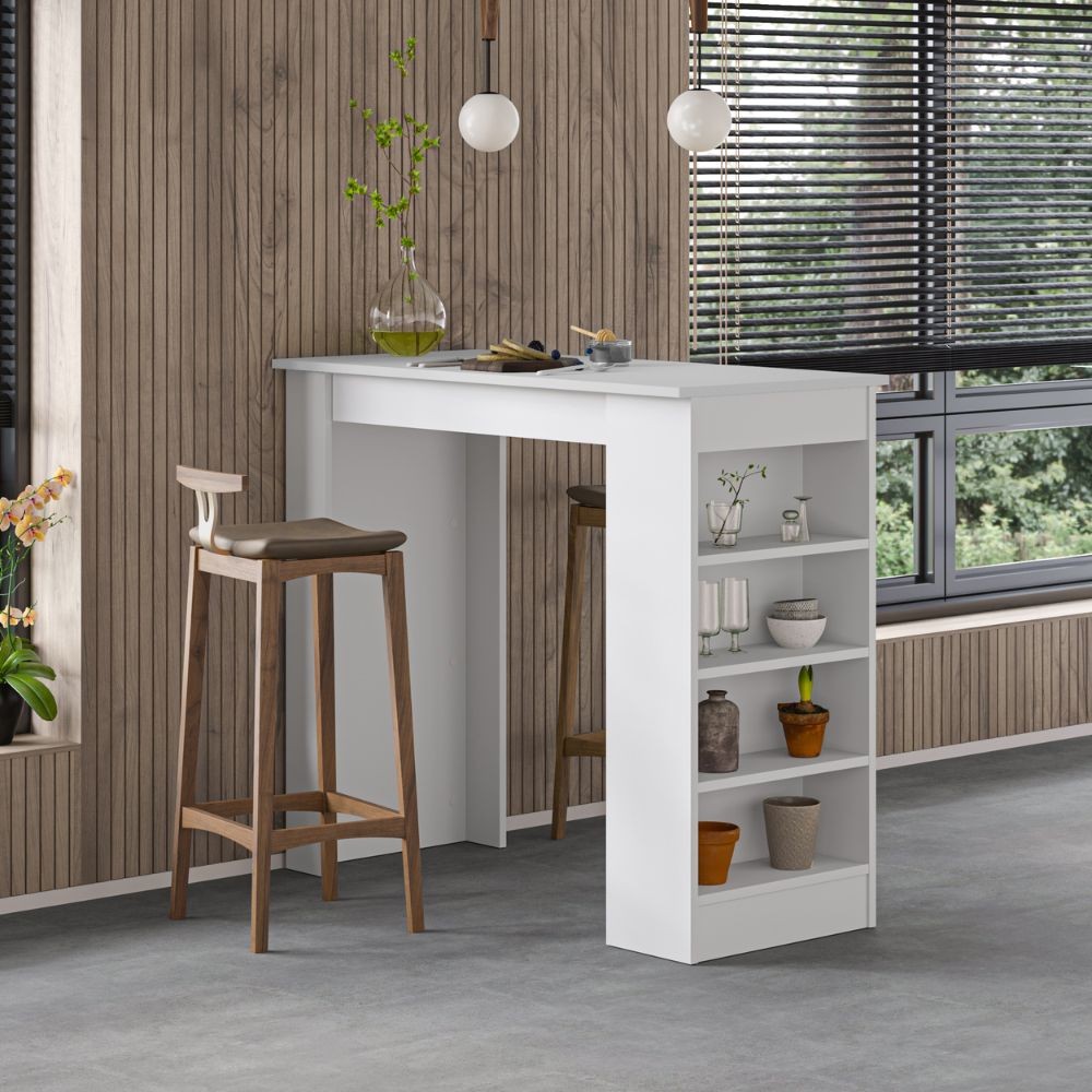 Tavolo alto bianco 117x54x101.8 cm