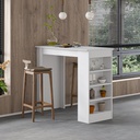 Tavolo alto bianco 117x54x101.8 cm