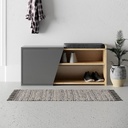 Panca scarpiera rovere antracite 47x104x37