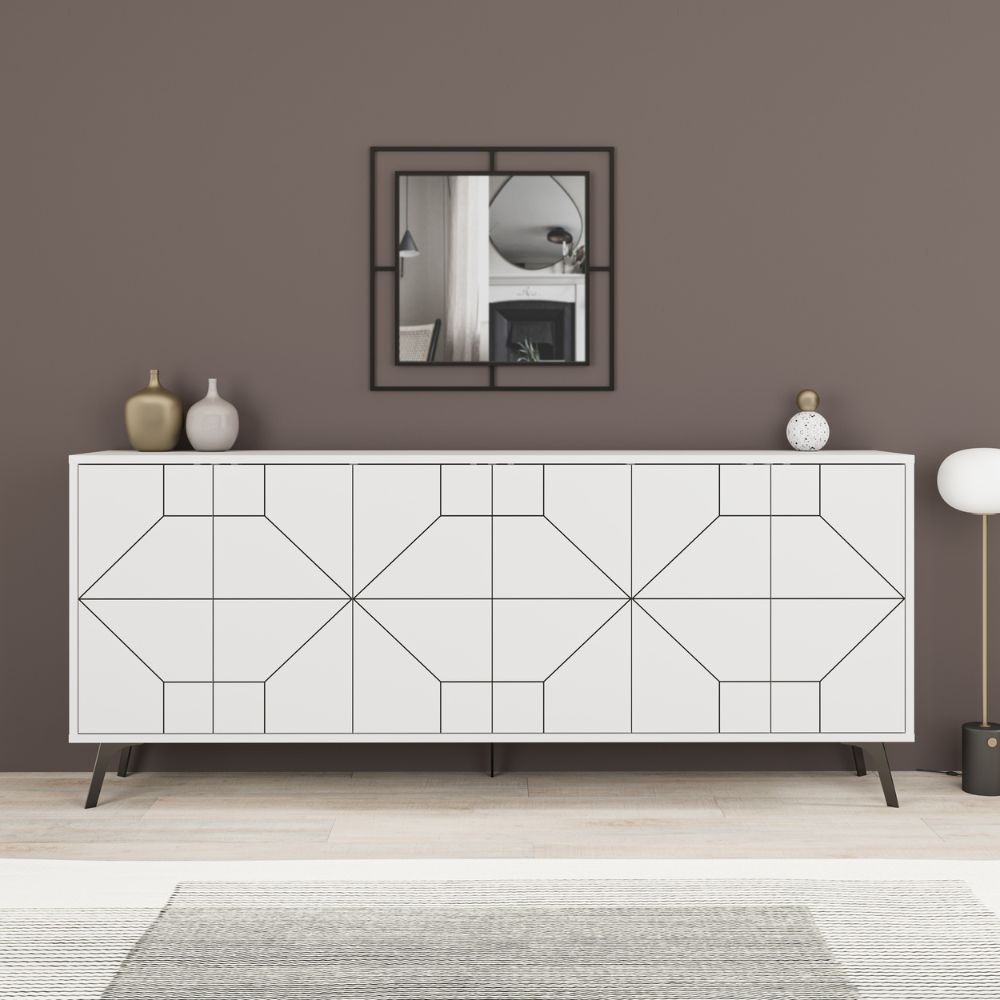 Madia bianca 183 x 35 x 77.4 cm