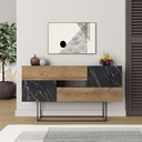 (2C) Madia Eros noce effetto marmo nero 82x145x40 cm
