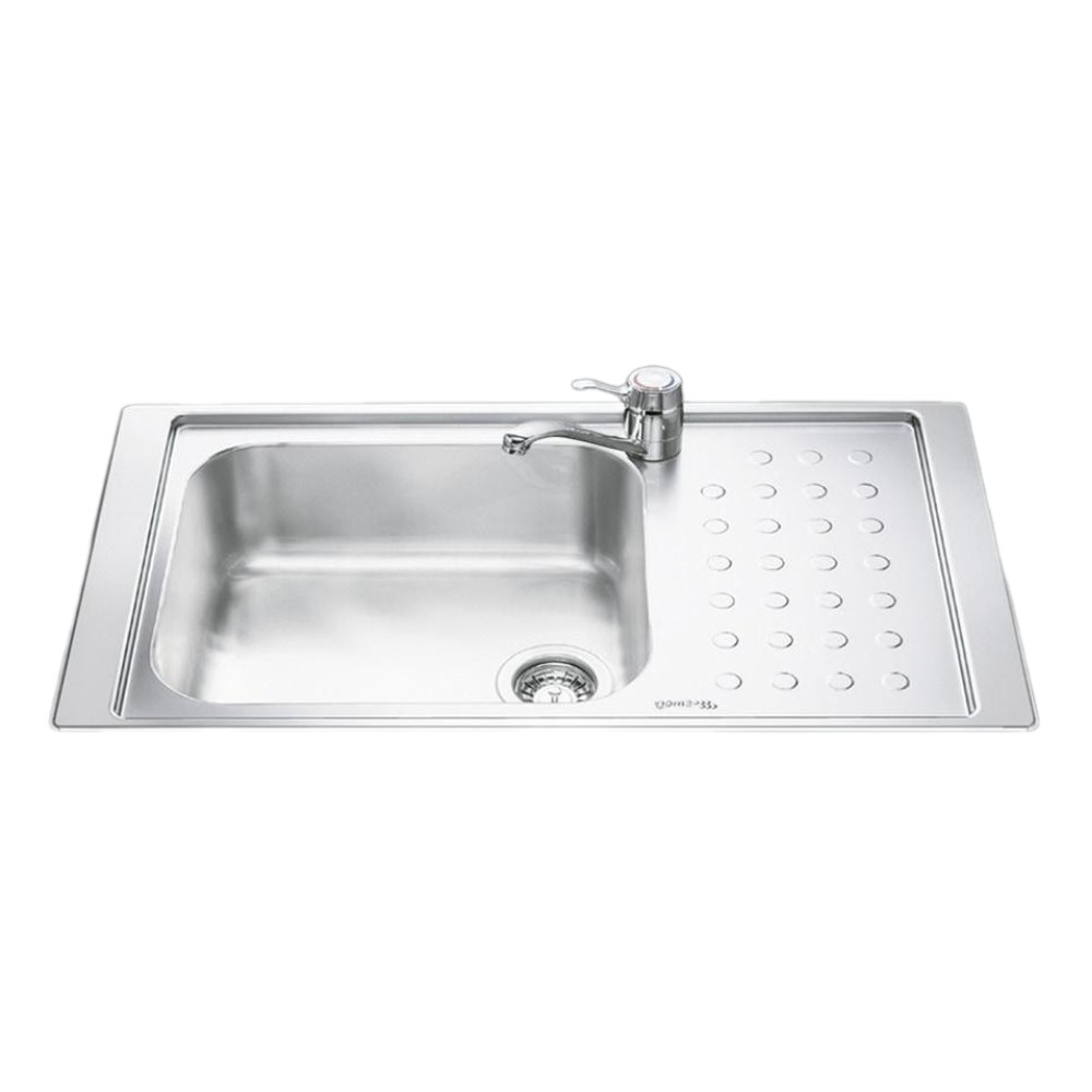 Lavello inox 86x50 cm con gocciolatoio destro