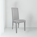 Sedia ecopelle grigia 47x47x101