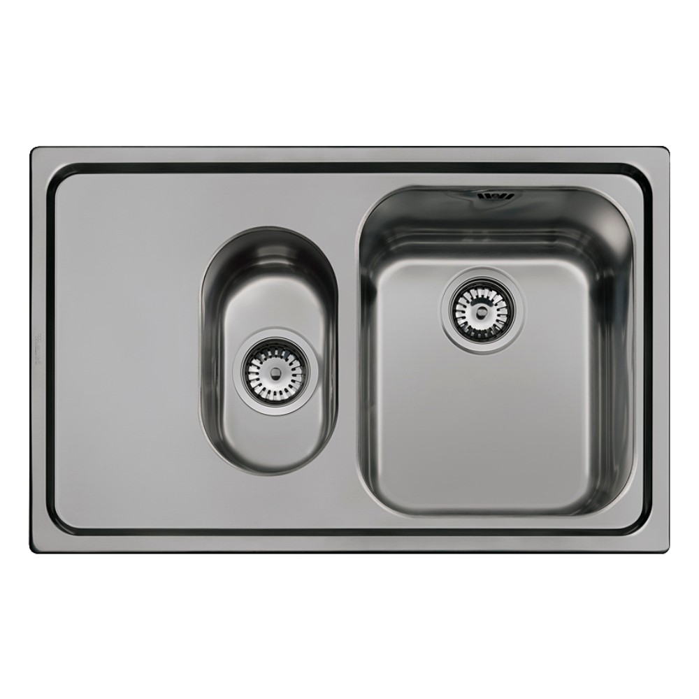 Lavello 79x50 cm 1+1/2 vasca nero