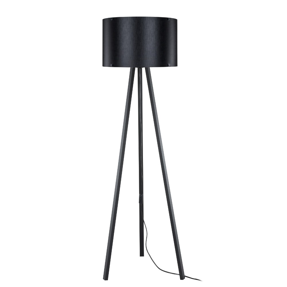 Lampada da terra 36x136,5 cm tessuto nero