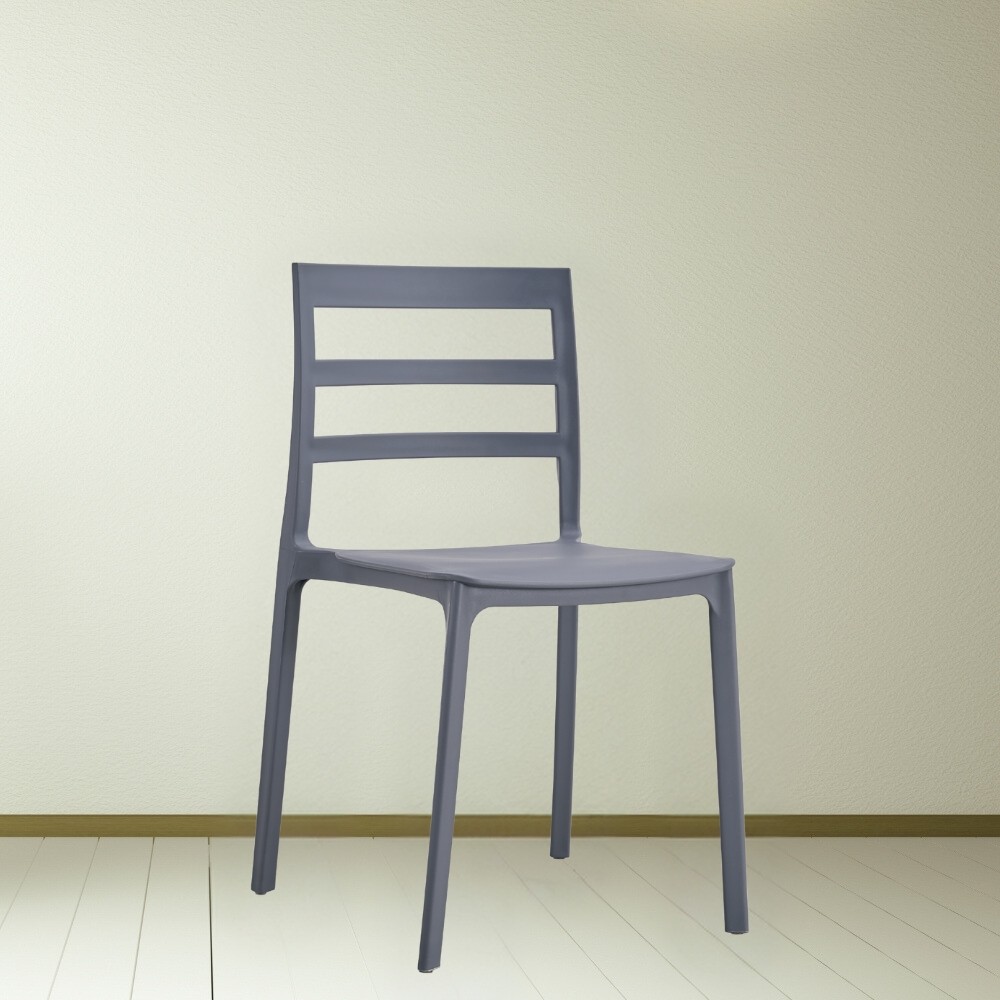 Sedia polipropilene 47x47,5x79 cm grigio scuro