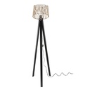 Lampada da terra nera 38x25 cm in iuta