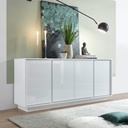 (2c) Madia bianca lucida 180x79x43 cm