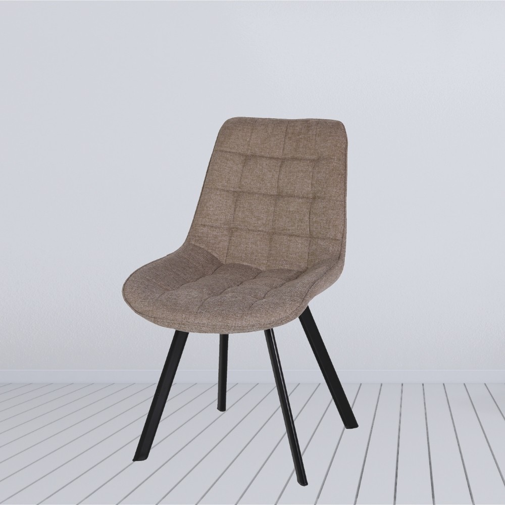 Sedia imbottita tortora 87x52x42