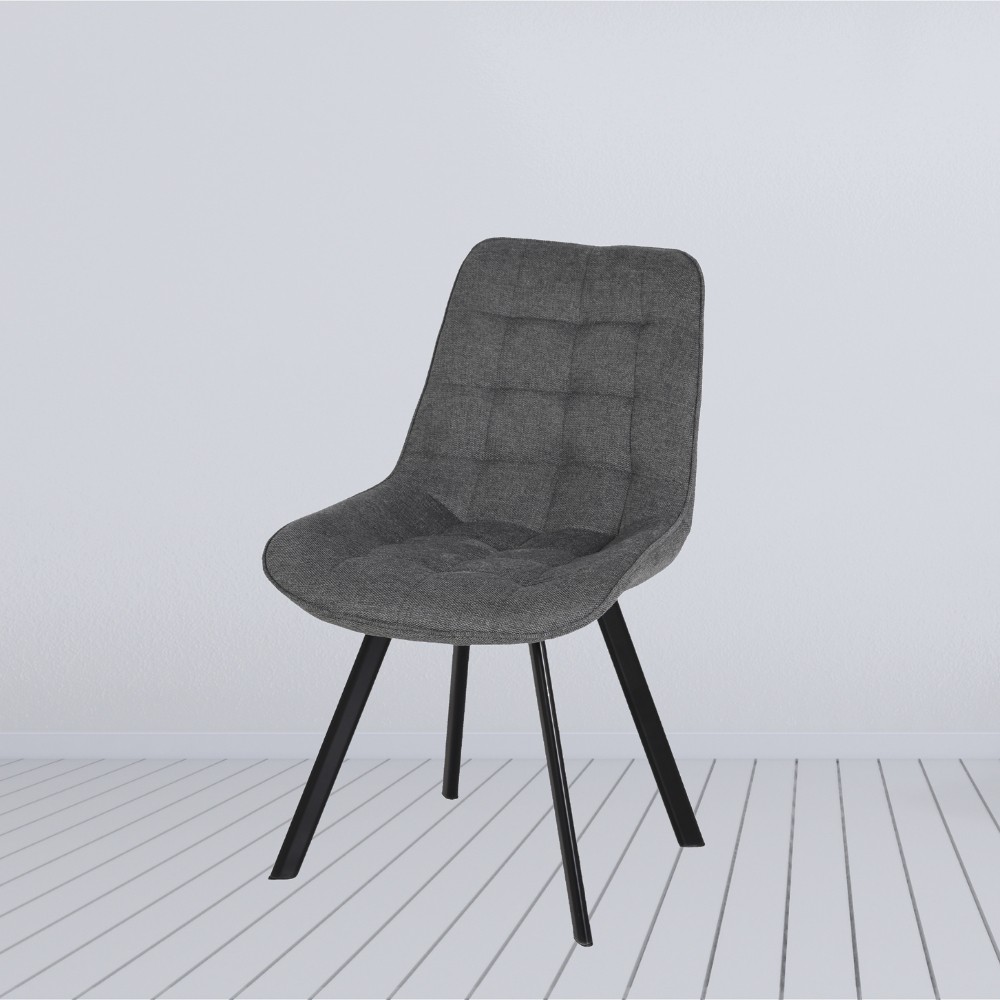 Sedia imbottita grigia 87x52x42 cm