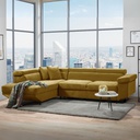 Divano letto angolare 297x206 cm senape