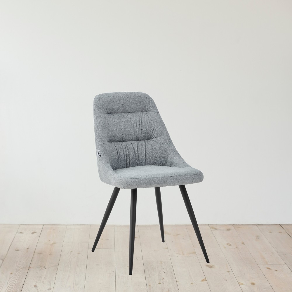 Sedia imbottita grigio chiaro 48x58x85