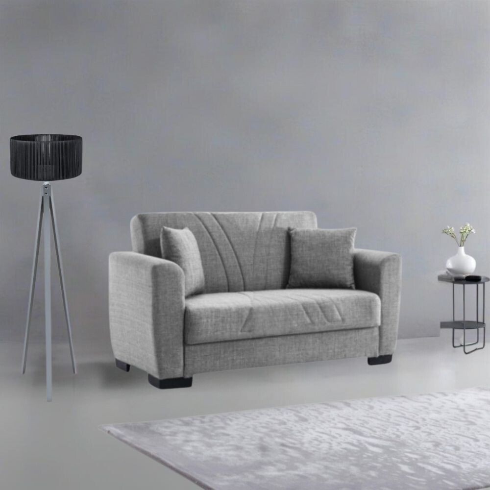Divano letto 149x78x78 cm grigio
