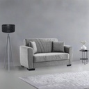 Divano letto 149x78x78 cm grigio