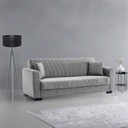 Divano letto 3 posti 210x78x78 cm grigio
