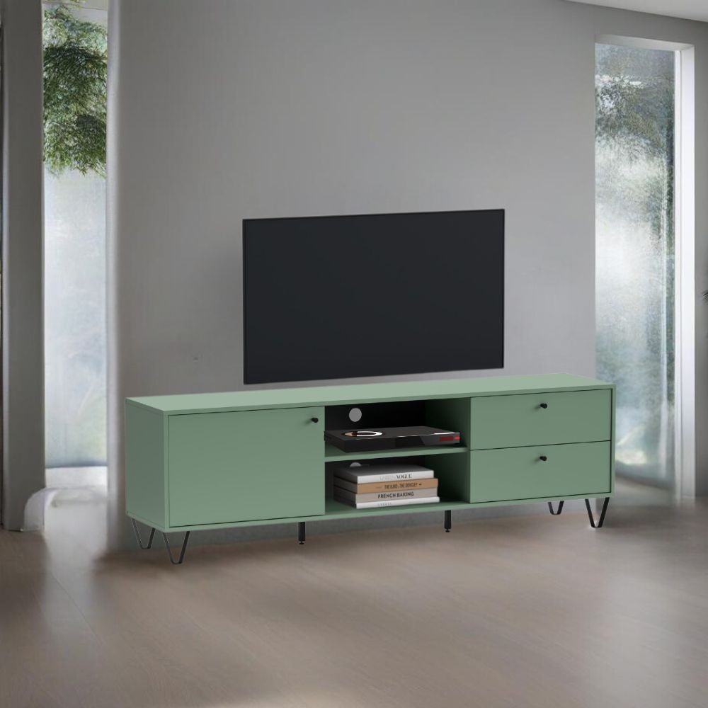 Porta tv verde 182x40x55.10 cm
