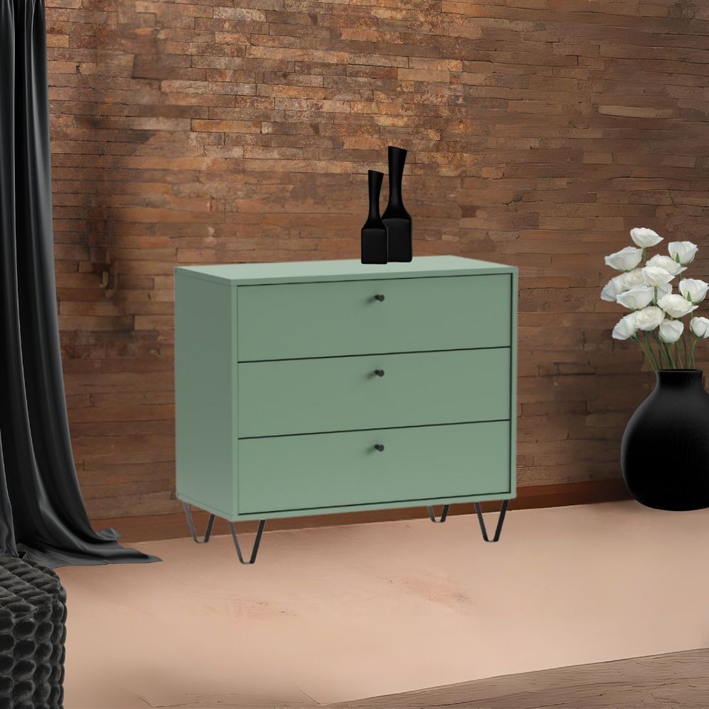 Cassettiera verde 83.6x40x75.2 cm