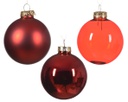 Palle di vetro rosse 7 cm - Scatola 21 unità